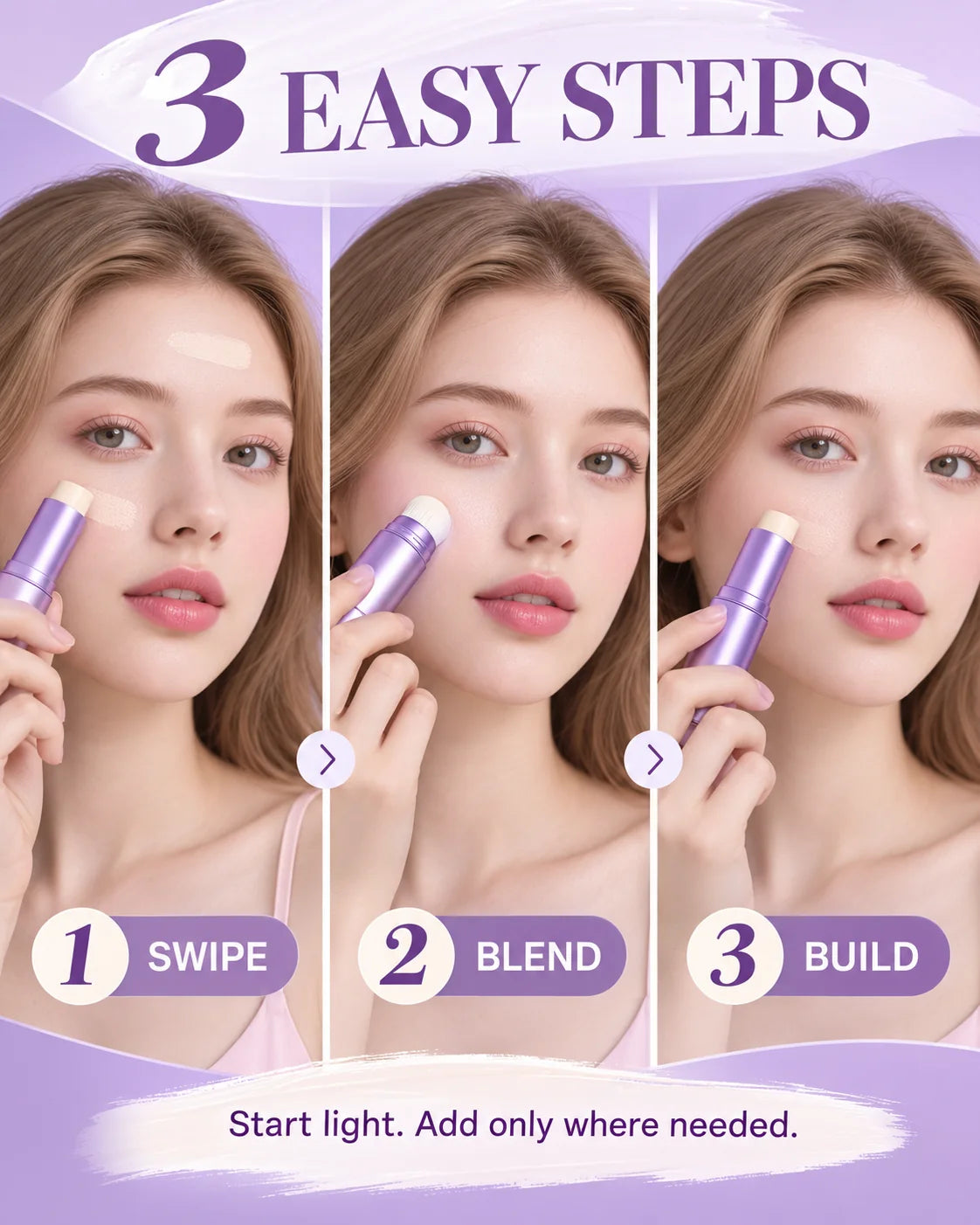 Creamy Foundation Stick with Built-In Blending Brush
